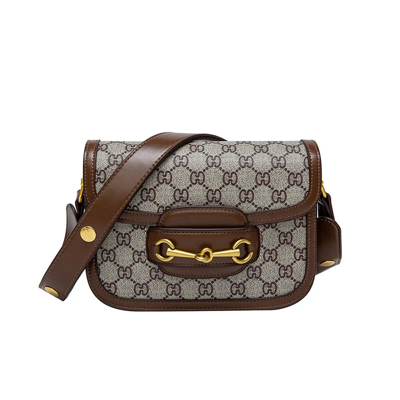 Women's Genuine Leather Saddle Bag – Crossbody Shoulder Bag