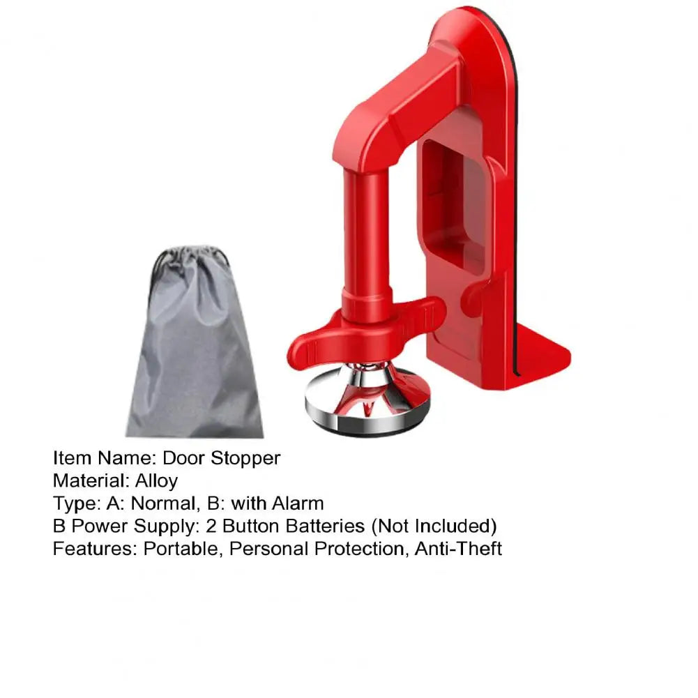 Portable Alloy Door Stopper with Optional Alarm
