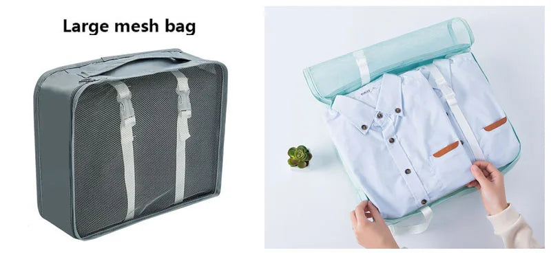Travel Storage Bags Set – Clothes, Toiletries & Shoes Packing Organisers