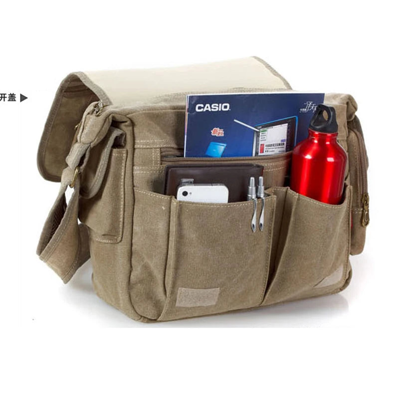 Men's Vintage Canvas Crossbody Bag