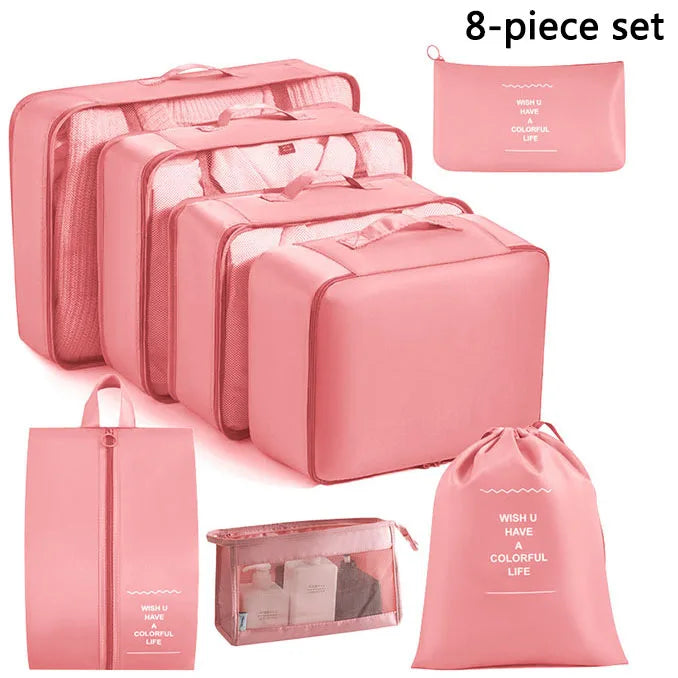 Travel Storage Bags Set – Clothes, Toiletries & Shoes Packing Organisers