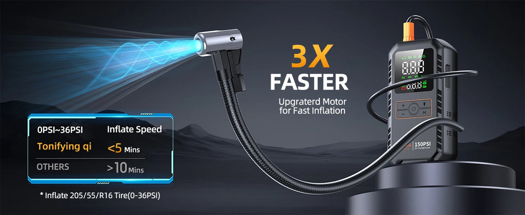 Northbound 4-in-1 Jump Starter — Portable Power Bank with Air Compressor