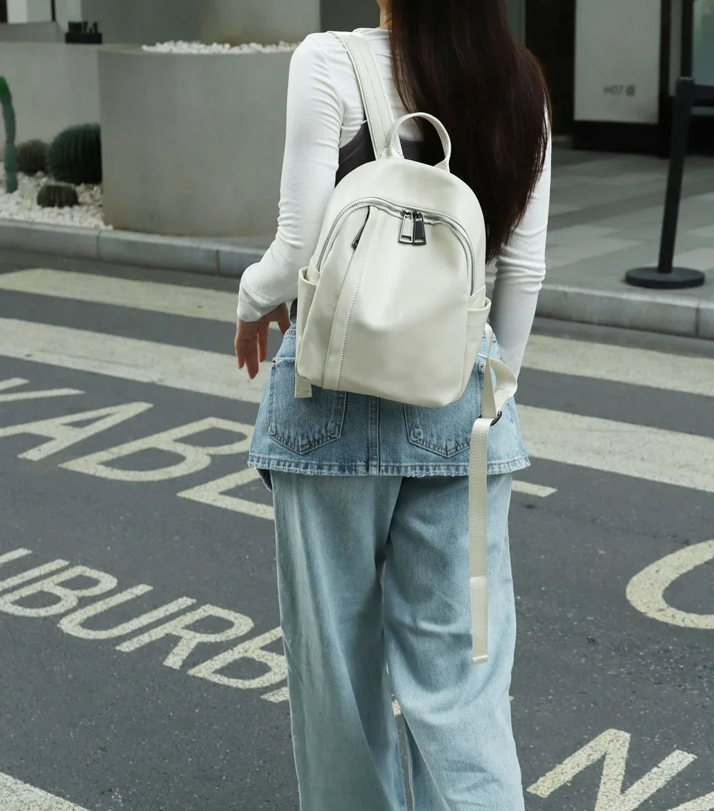 Women's Waterproof Leather Day Backpack
