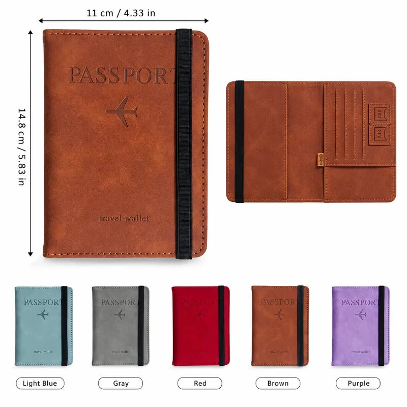 Passport Book Holder for Men & Women – Travel Wallet & Cover Case