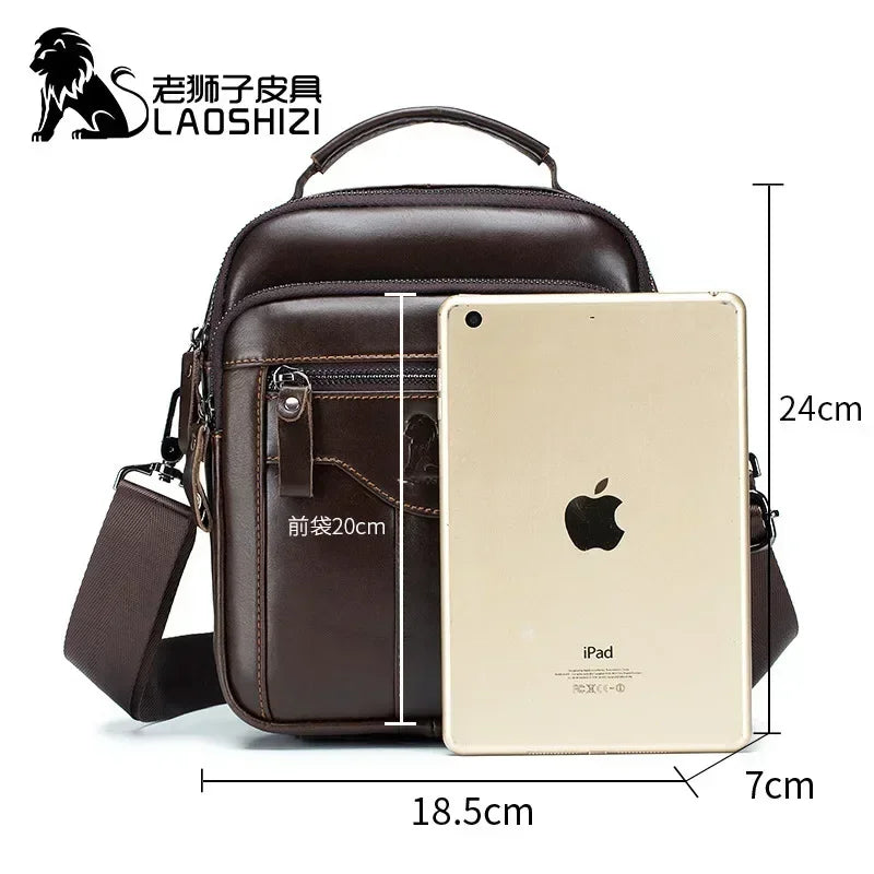 Genuine Leather Crossbody Messenger Bag – Luxury Satchel