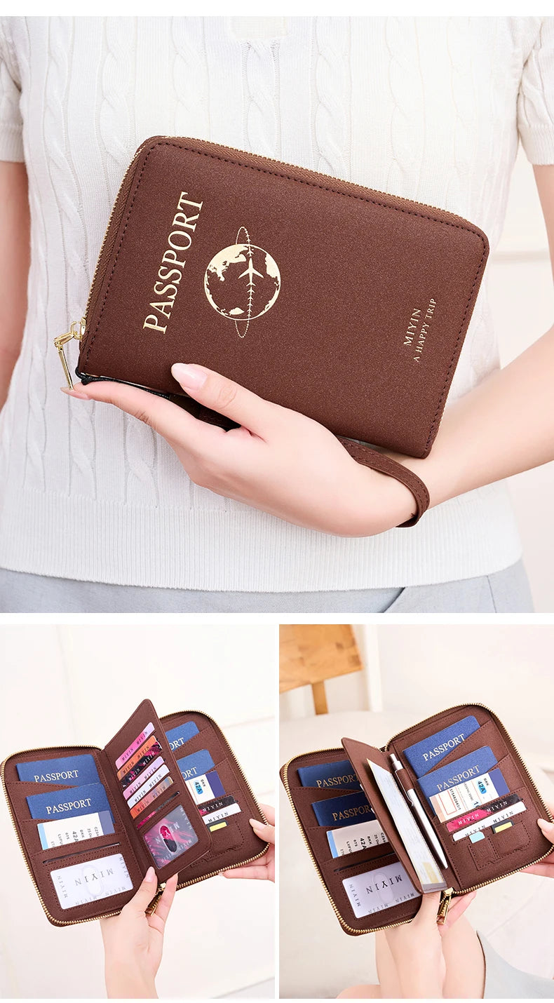 RFID Anti-Theft Zipped Passport Holder & Travel Organiser – Unisex