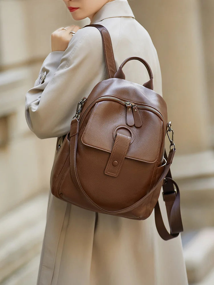 Women's Waterproof Leather Work Backpack