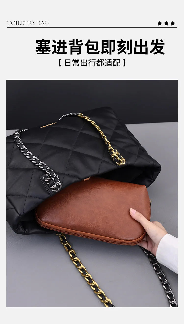 Northbound Tech Pouch — Large Leather Cable Organiser Bag