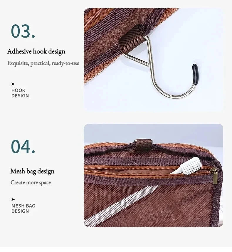 Hanging Water-Resistant Travel Wash Bag