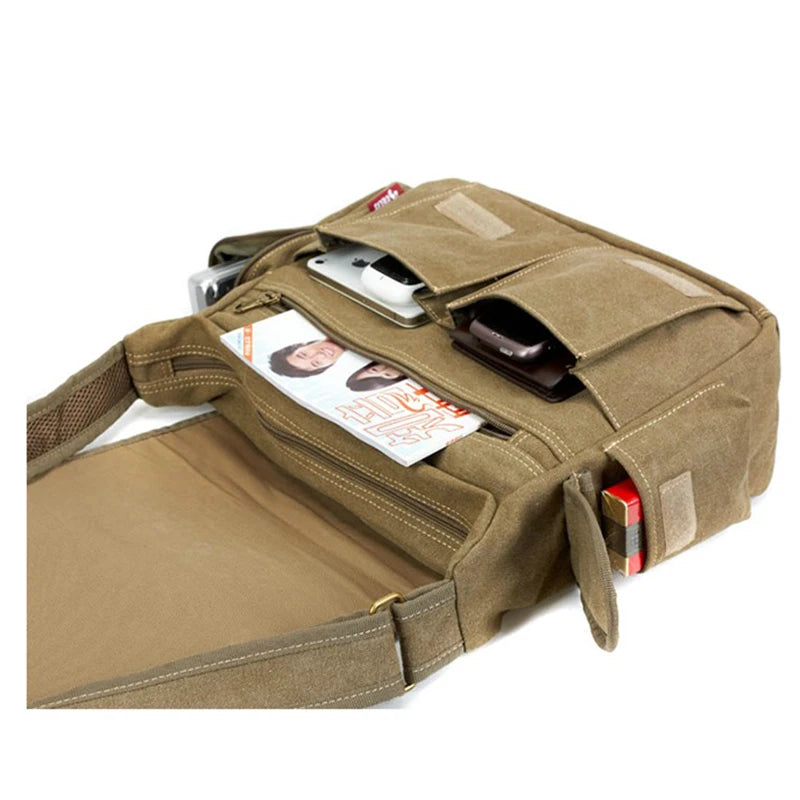 Men's Vintage Canvas Crossbody Bag