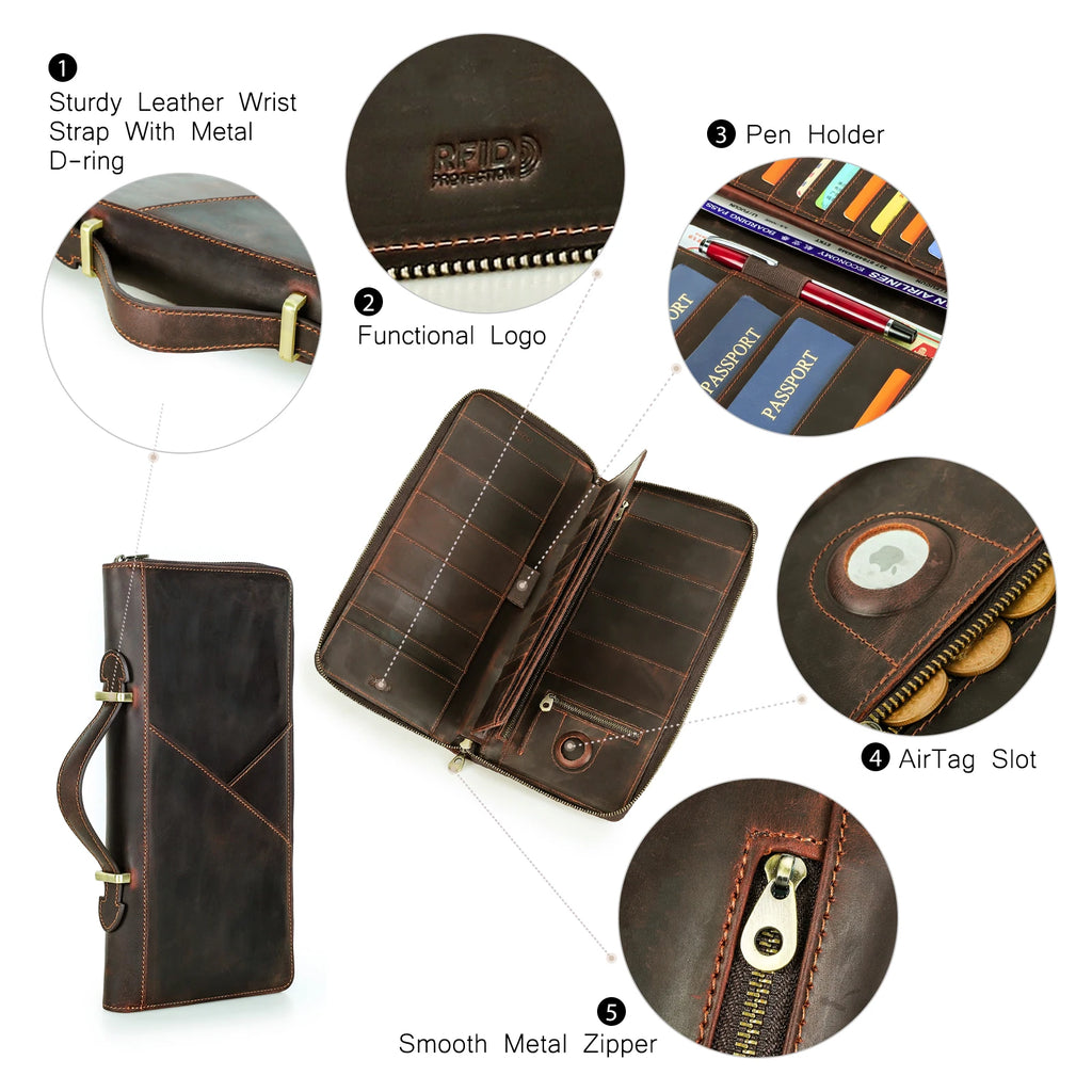 Family Travel Passport Holder – RFID Anti-Theft Document Organiser