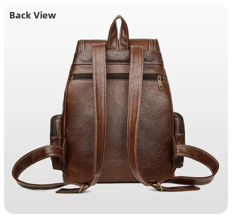 Retro Casual Travel Backpack — Waterproof Foldable Polyester Rucksack