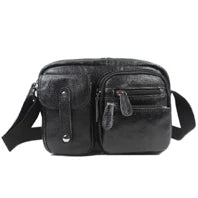 Canvas & Leather Messenger Bag
