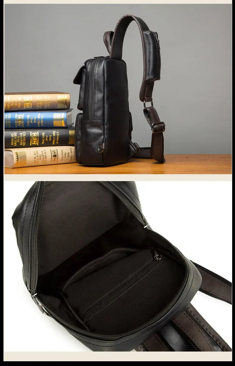 Northbound Waterproof Crossbody Bag — Lightweight PU Leather Shoulder Bag