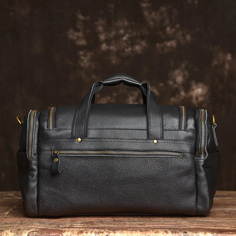 Vintage Leather Travel Messenger Bag