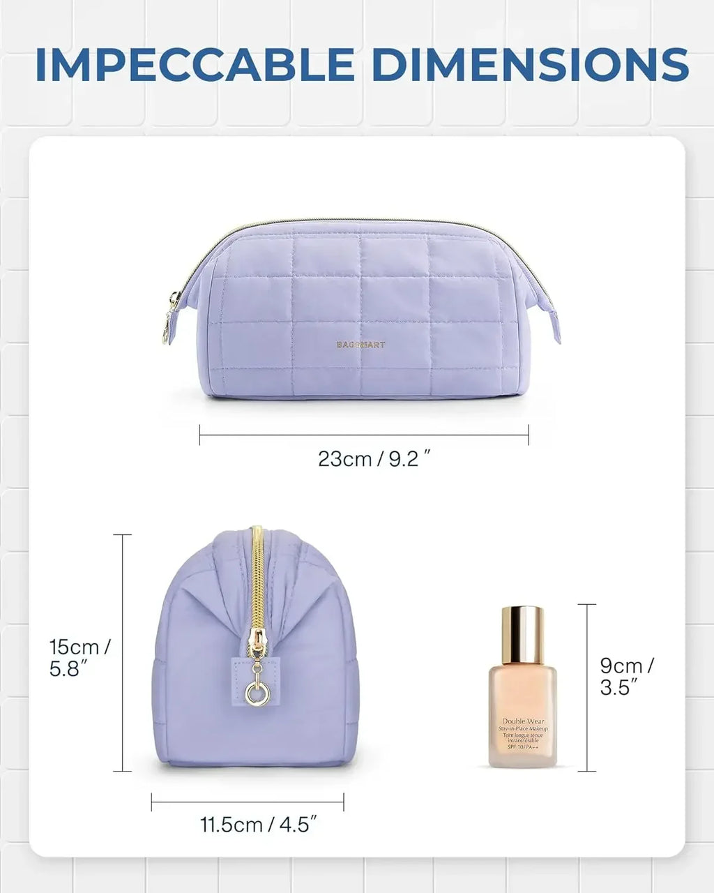 Padded Wide-Opening Travel Makeup Bag