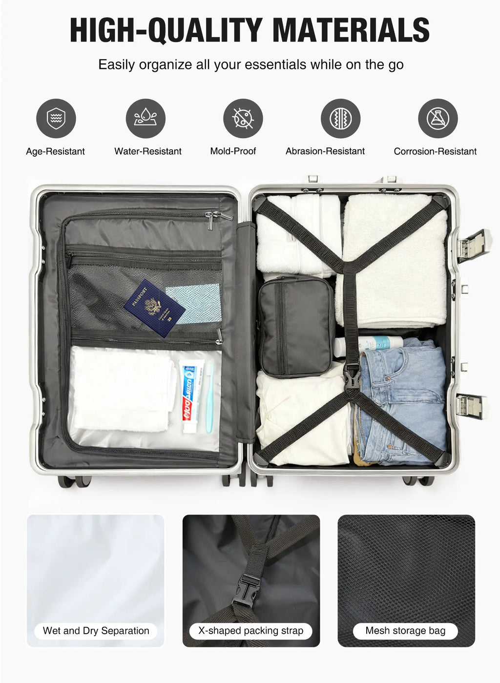 Northbound Hard Shell Suitcase — Lightweight Aluminium Frame Travel Case