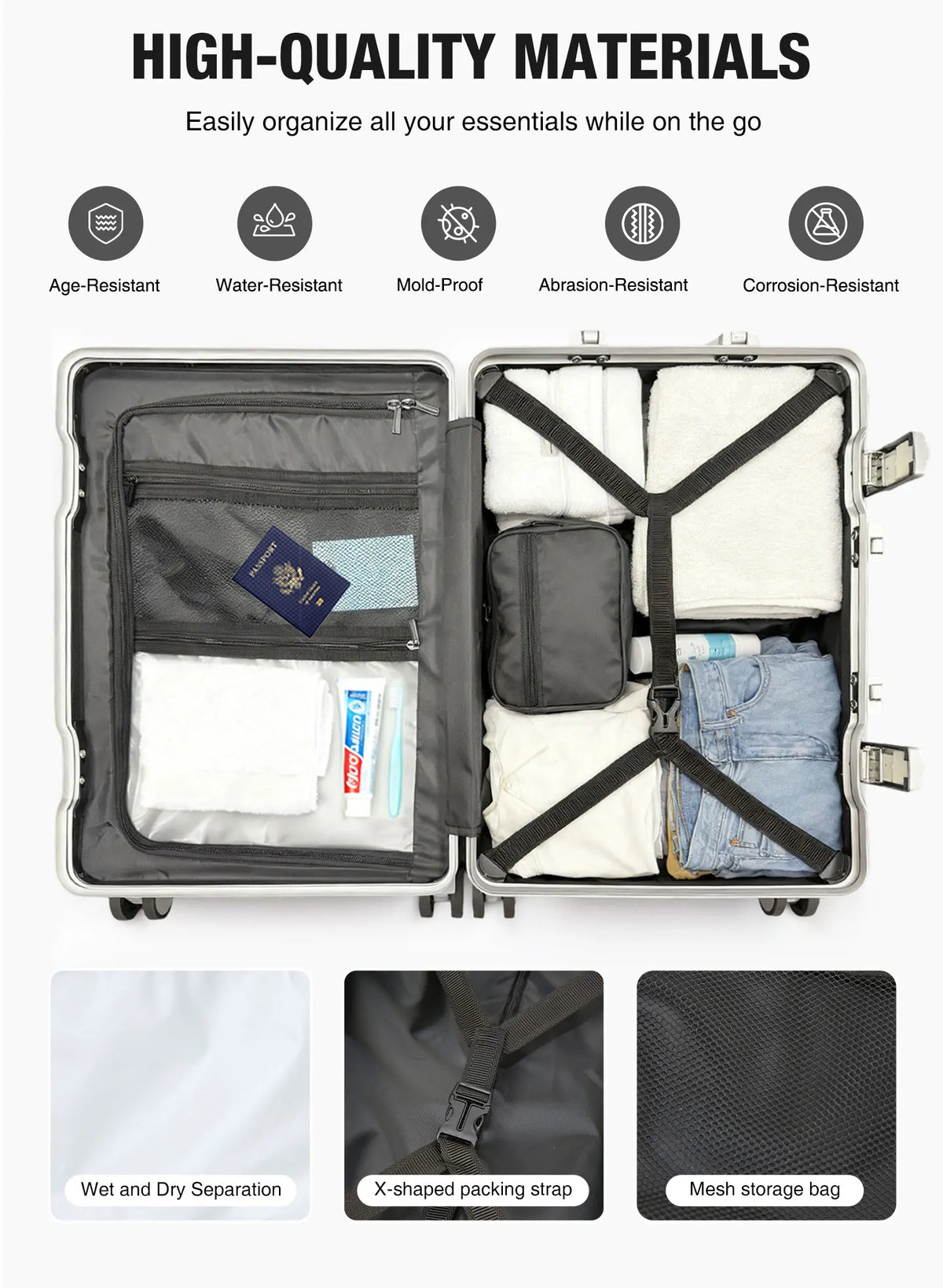 Northbound Hard Shell Suitcase — Lightweight Aluminium Frame Travel Case