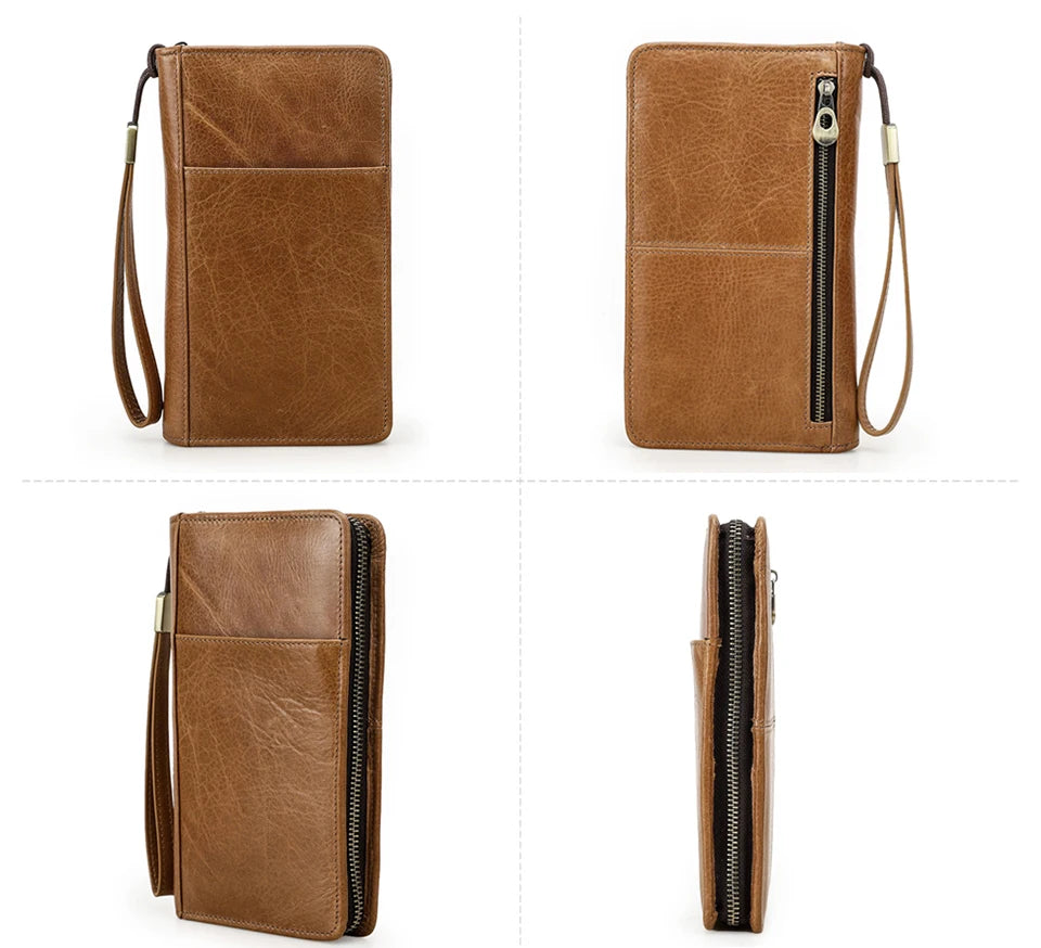Leather Family Passport Clutch