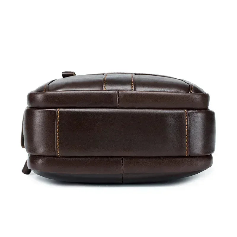 Genuine Leather Crossbody Messenger Bag – Luxury Satchel