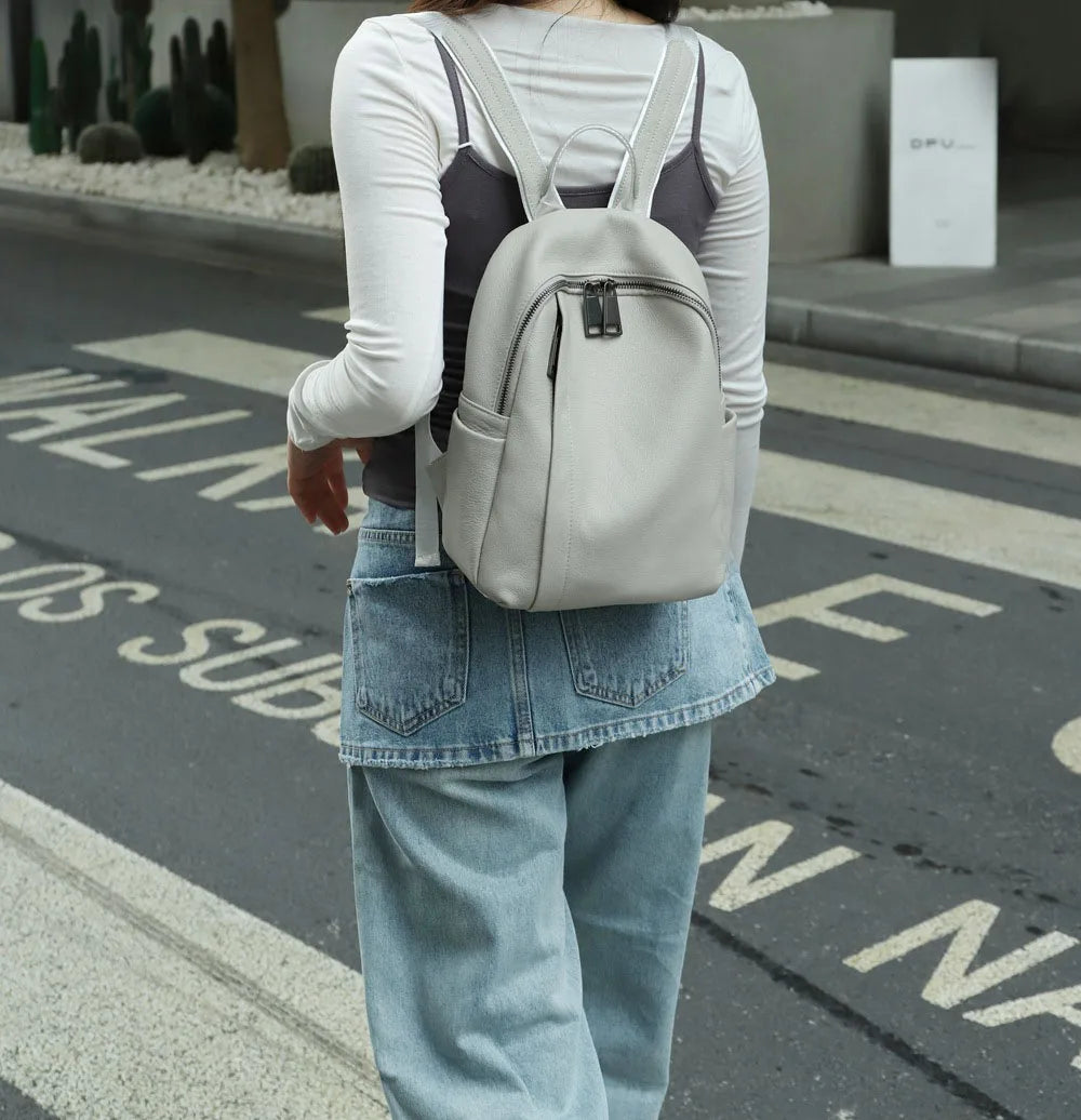 Women's Waterproof Leather Day Backpack