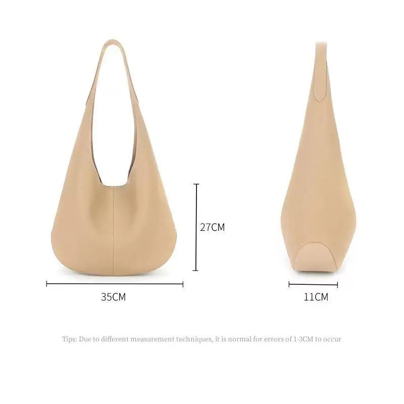 Women's Soft Leather Bucket Shoulder Bag