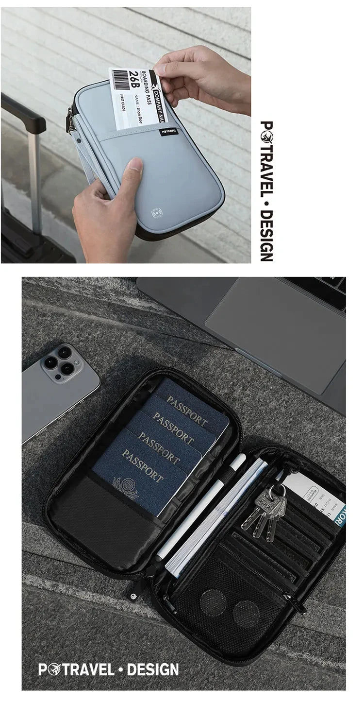 RFID Travel Passport Holder — Waterproof Document Wallet