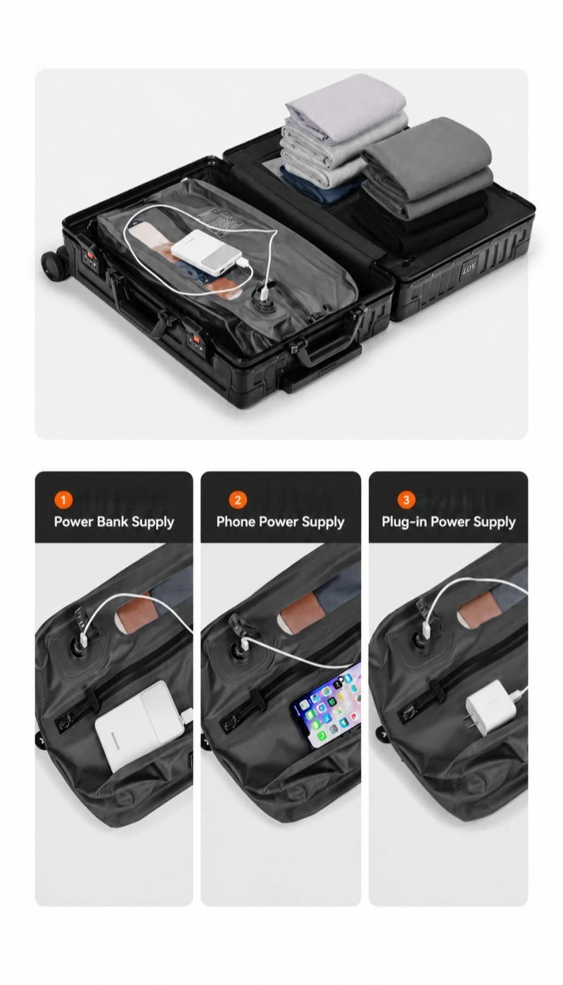 Travel Vacuum Compression Bag with Electric USB Pump – Airline Approved Packing Cube