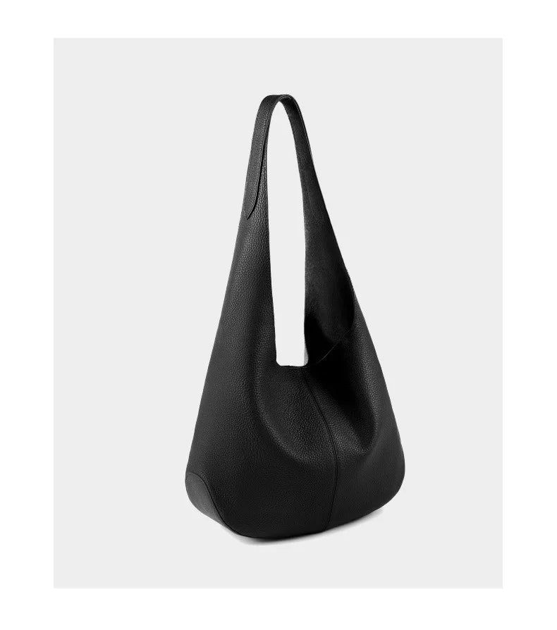 Women's Soft Leather Bucket Shoulder Bag
