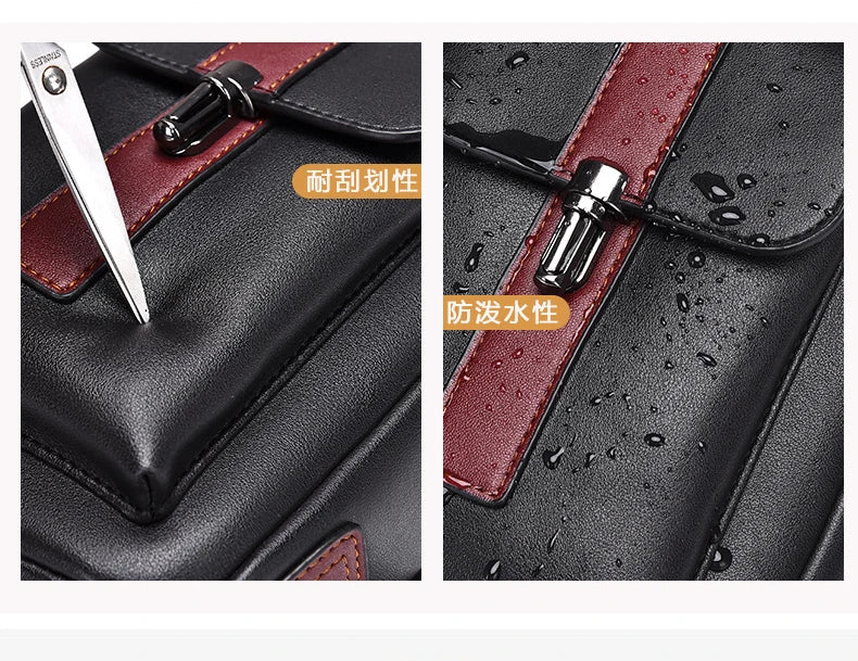 Northbound Waterproof Messenger Bag — PU Leather Laptop & Travel Bag