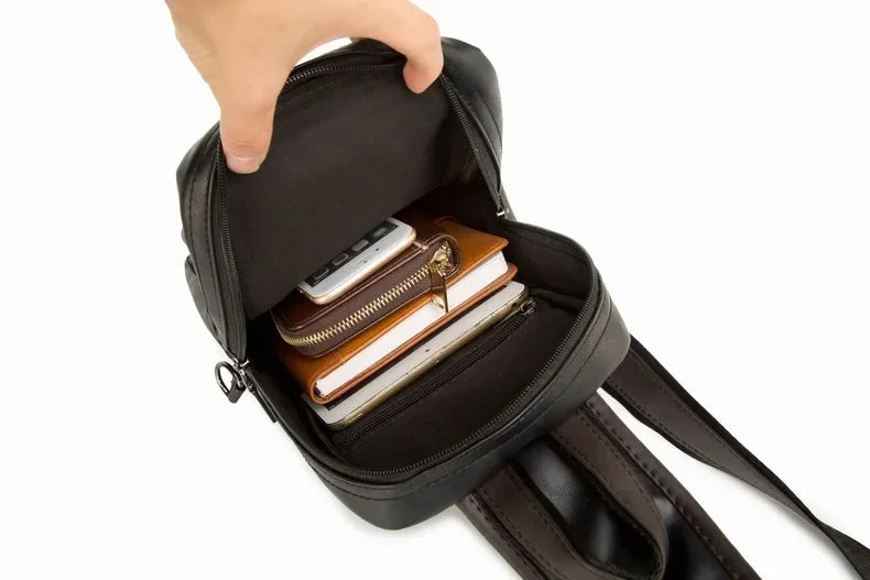 Northbound Waterproof Crossbody Bag — Lightweight PU Leather Shoulder Bag