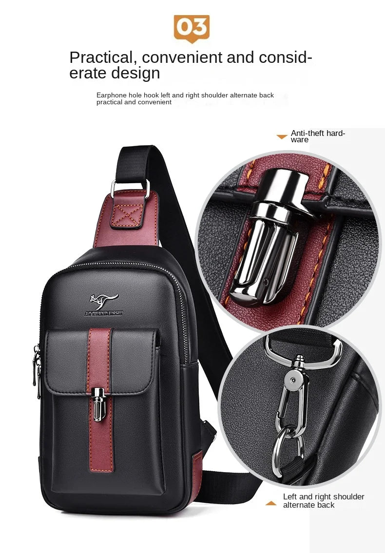 Northbound Waterproof Messenger Bag — PU Leather Laptop & Travel Bag