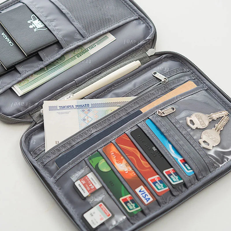 Family Passport Wallet & Multi-Functional Travel Document Organiser