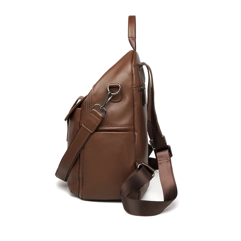 Women's Waterproof Leather Work Backpack