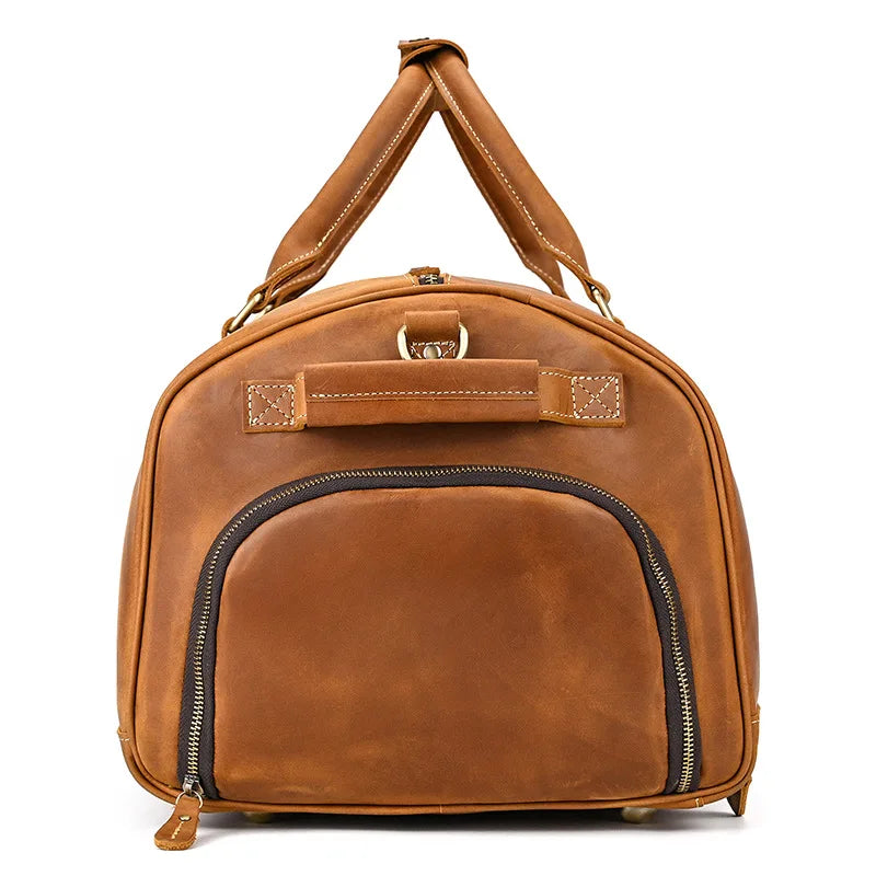 Men's Genuine Leather Duffle Bag
