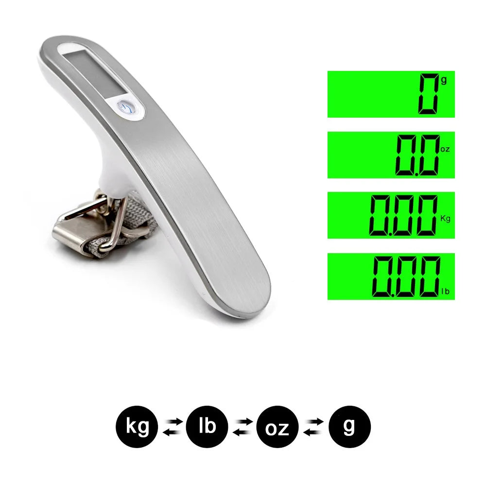 LCD Digital Luggage Scale 50kg — Precision Hook Hanging Weigher