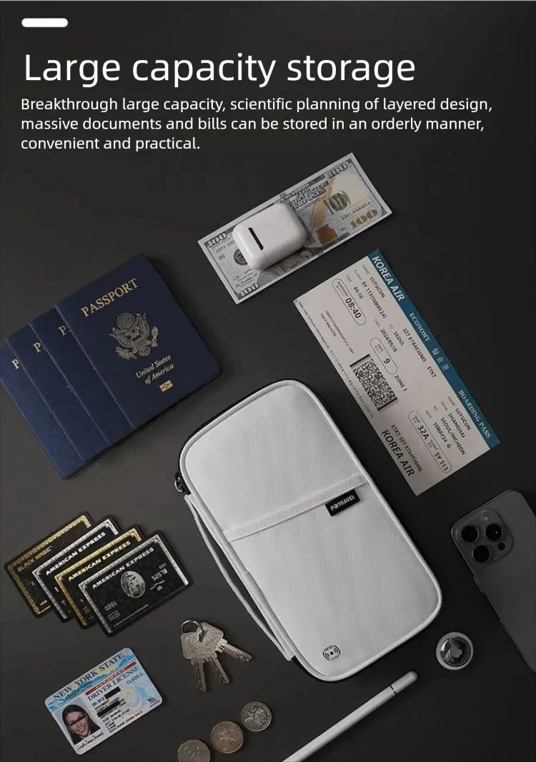 RFID Travel Passport Holder — Waterproof Document Wallet