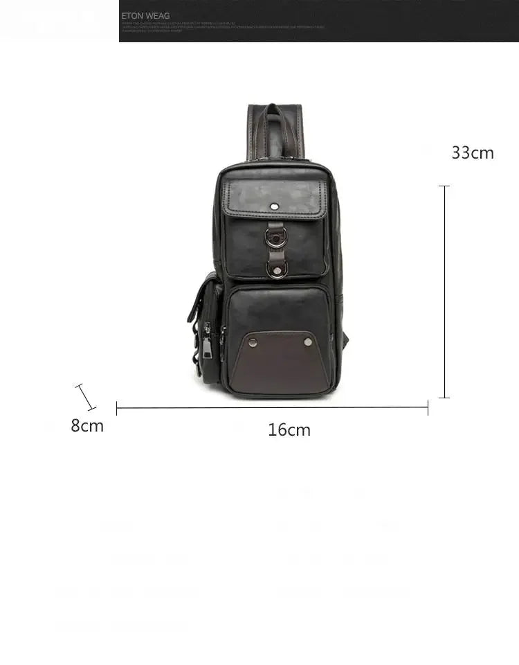 Northbound Waterproof Crossbody Bag — Lightweight PU Leather Shoulder Bag
