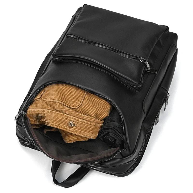 Unisex Vintage Crazy Horse Leather Backpack