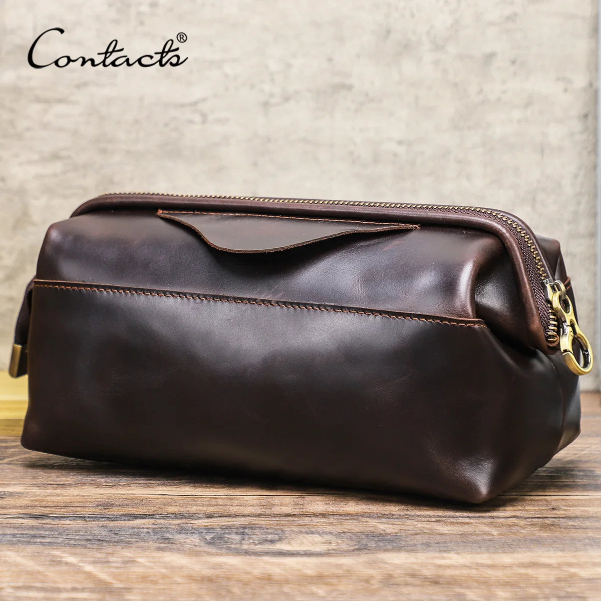 Northbound Travel Tech Clutch — Genuine Leather Cable & Accessory Organiser