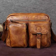 Canvas & Leather Messenger Bag
