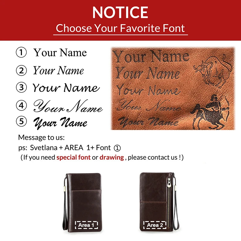 Leather Family Passport Clutch