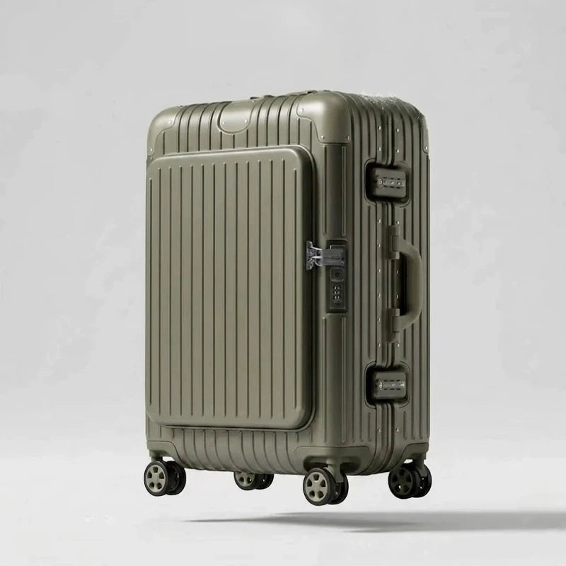 Carry-On Suitcase with Front Pocket — TSA Lock Rolling Luggage 20/24/28"