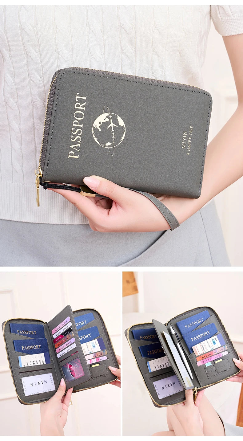 RFID Anti-Theft Zipped Passport Holder & Travel Organiser – Unisex