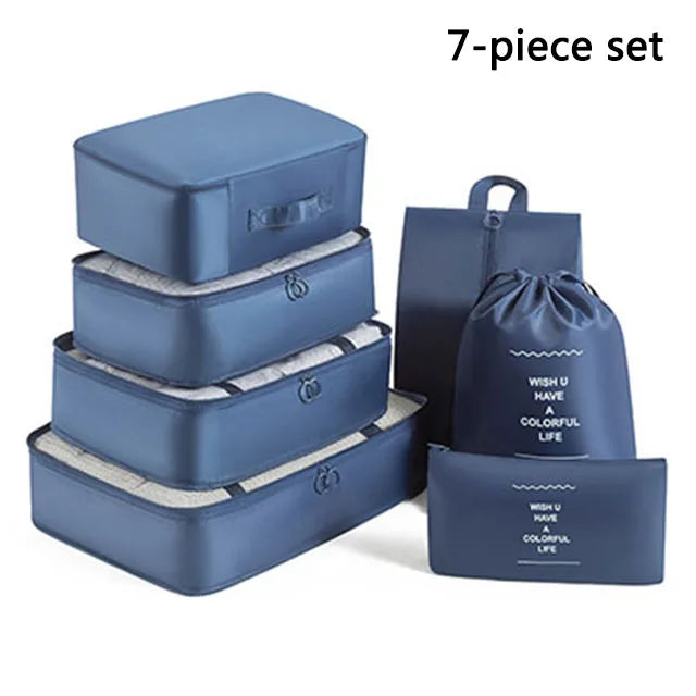 Travel Storage Bags Set – Clothes, Toiletries & Shoes Packing Organisers