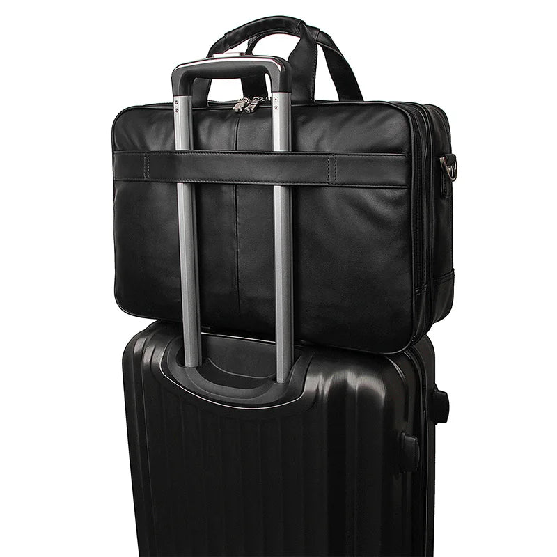 Men's Leather Shoulder Briefcase