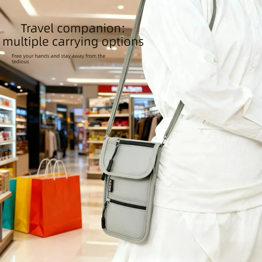 Portable Passport & ID Card Holder with Lanyard – Travel Crossbody Organiser