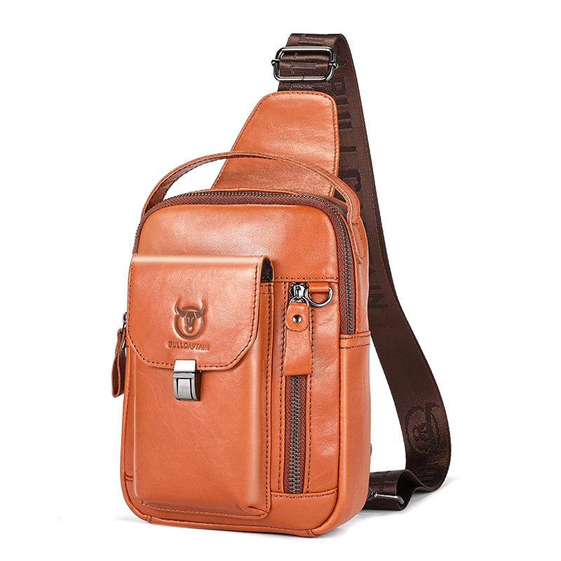 Waxed Canvas Chest Bag — Multi-Pocket Crossbody Sling for Travel