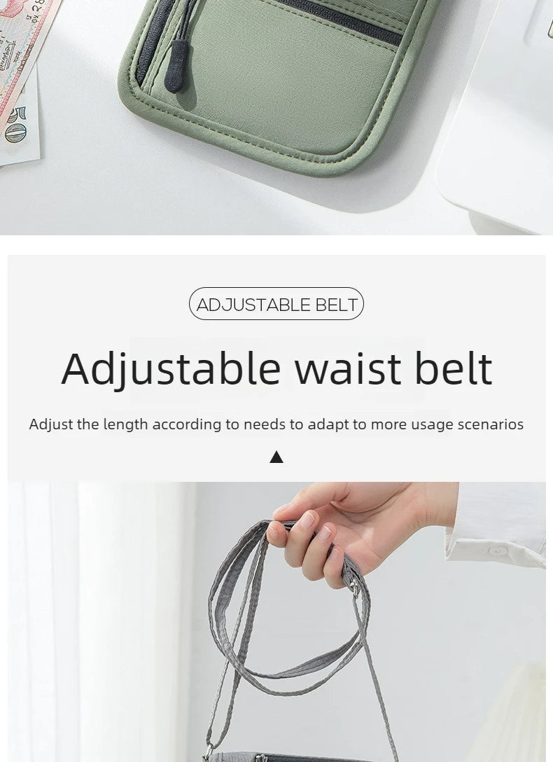 Portable Passport & ID Card Holder with Lanyard – Travel Crossbody Organiser