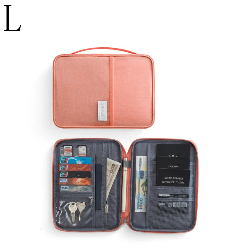 Family Passport Wallet & Multi-Functional Travel Document Organiser
